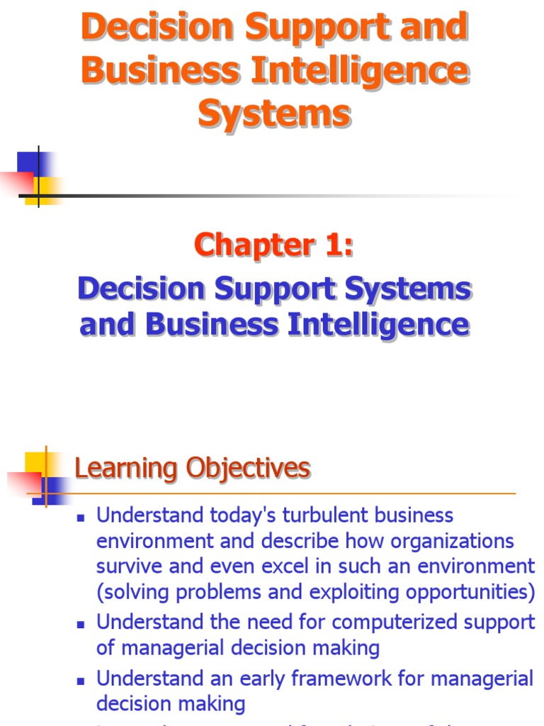 Turban Dss9e ch01 PDF | PDF | Business Intelligence | Decision Support ...