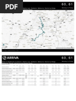 Main Stops Monday to Friday 60 61