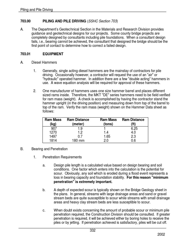 Piling and Pile Driving Guidelines | PDF | Deep Foundation ...