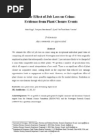 Download The Effect of Job Loss on Crime Evidence From Plant by 841584 SN24475867 doc pdf