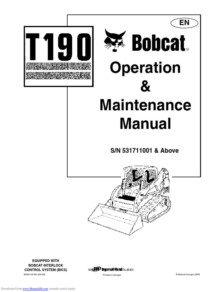 Wiring Diagram PDF: 2003 Bobcat T190 Wiring Diagram