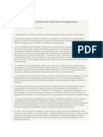 Lineamientos plan sectorial de salud para emergencias y desastresPresentation Transcript.docx