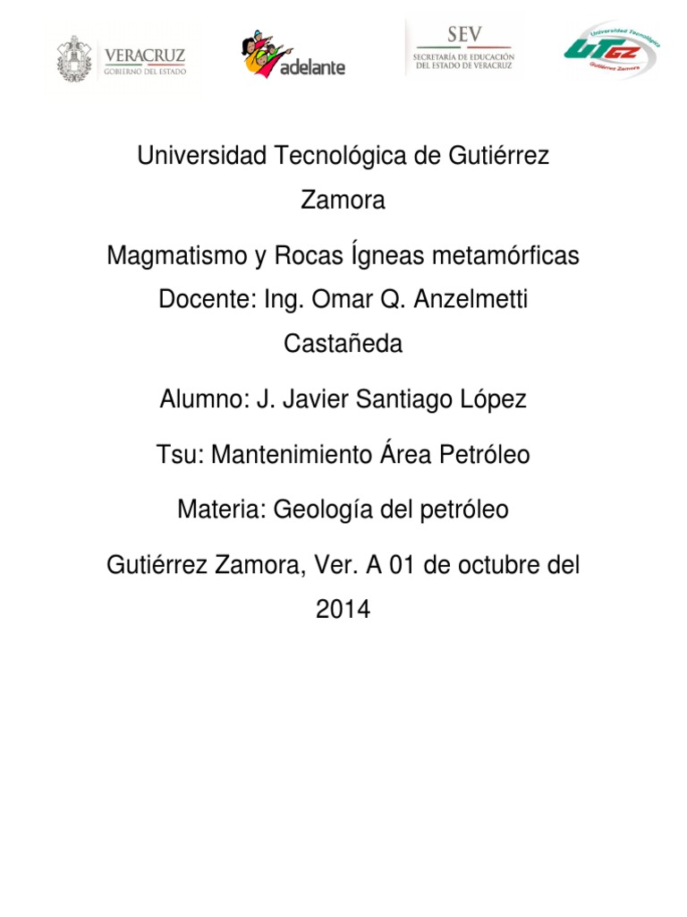 Magmatismo y Rocas Ígneas Metamórficas | PDF | Magma | Roca (geología)