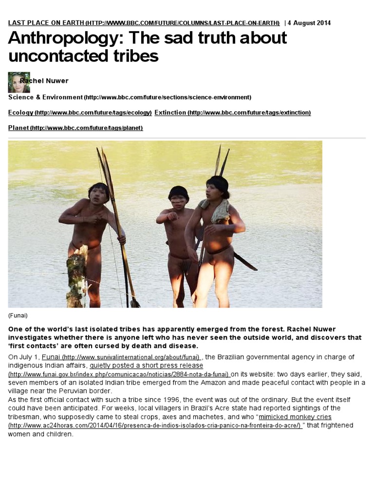 Uncontacted Tribes: Fear and Isolation | PDF | Virus | Wellness