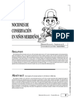 Nocion de Concervacion de Sustancias Piaget PDF