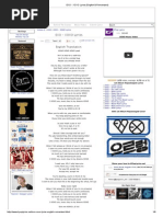 EXO - XOXO Lyrics (English & Romanized)