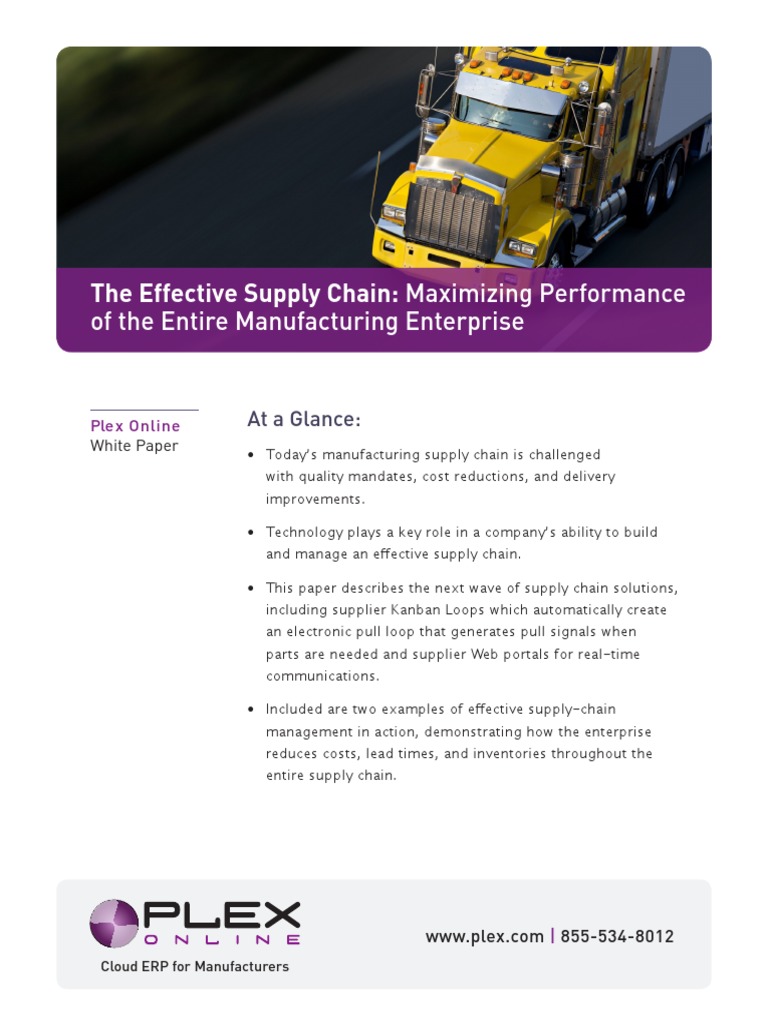 Supply Chain Case Study Pdf Supply Chain Enterprise Resource Planning