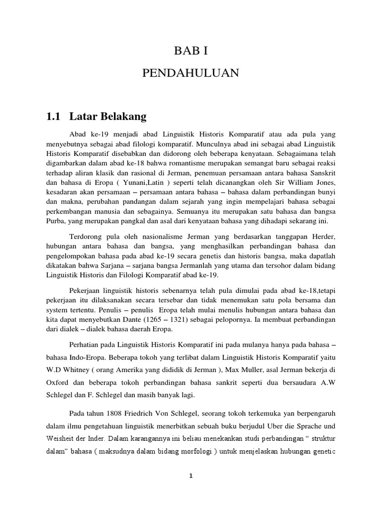 Linguistik Historis Komparatif