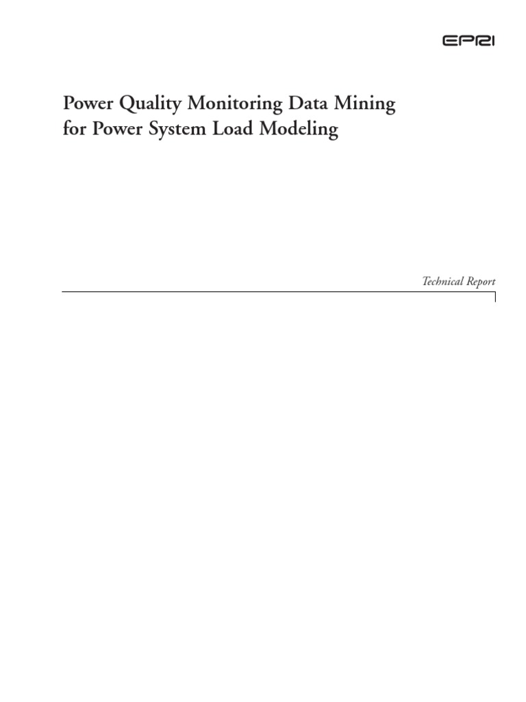 Power Quality Monitoring Data | PDF