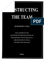 Constructing The Team The Latham Report