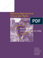 Realizing Reproductive Rights and Choice Abortion and Contraception India