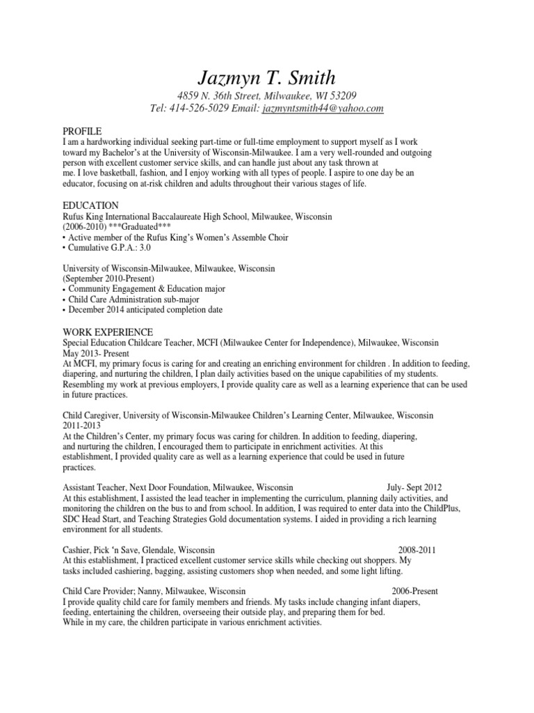 Jazmyn T Smith Child Care Relationships Parenting