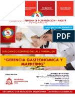 Diplomado en Gerencia Gastronómica y Marketing