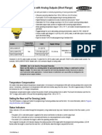 Q45U Ultrasonic Sensors With Analog Outputs (Short Range) : Temperature Compensation