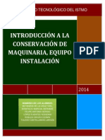 Unidad 4 Introducción A La Conservación de Maquinaria, Equipo e Instalacion