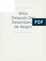 Años Después Del Desembarco de Aegon