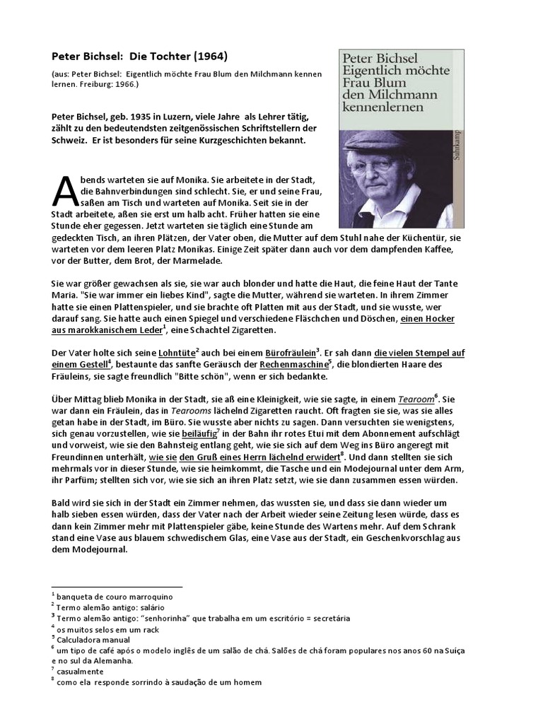 Die Tochter Von Peter Bichsel