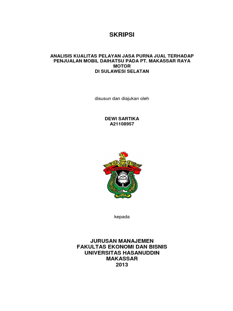 Skripsi Full Paper Ekonomi Manajemen Pemasaran