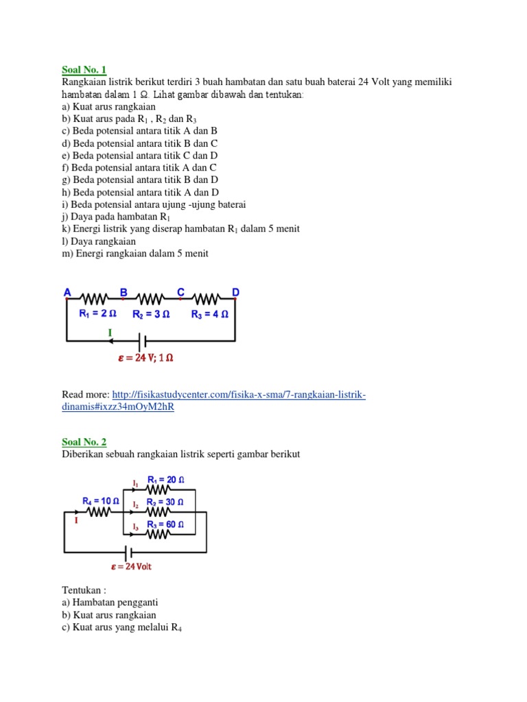Soal Rangkaian Listrik Dinamis Kelas 9 | PDF | Sains & Matematika