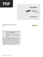 Download Samsung Moment m900 for Sprint by Wirefly SN24482722 doc pdf
