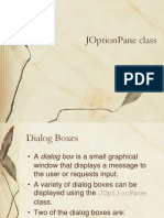 J Option Pane Class