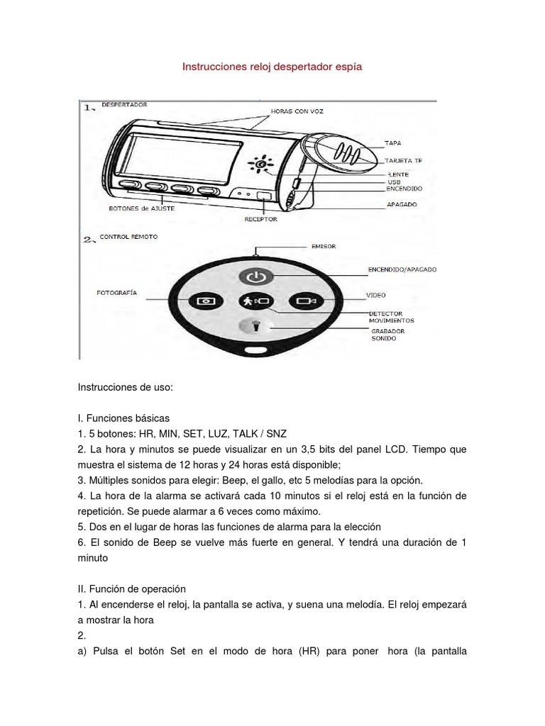reloj despertador sony instrucciones