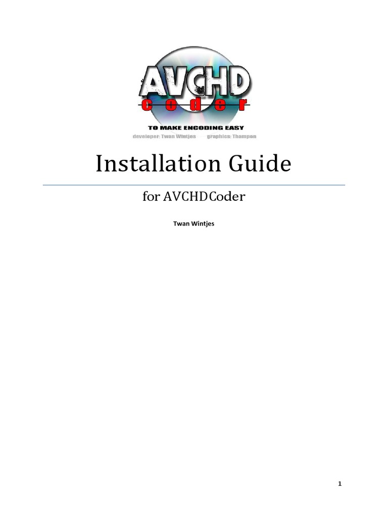 AVCHDCoder Installation Guide for Windows 7 | PDF | Windows 7 ...