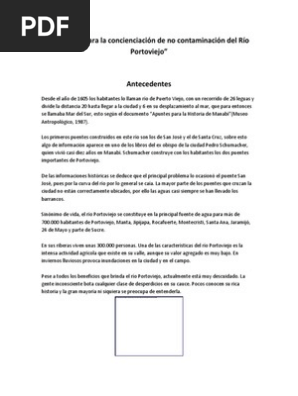 Campana Para La Concienciacion De No Contaminacion Del Rio