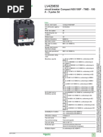 Product Data Sheet: Circuit Breaker Compact NSX100F - TMD - 100 A - 3 Poles 3d