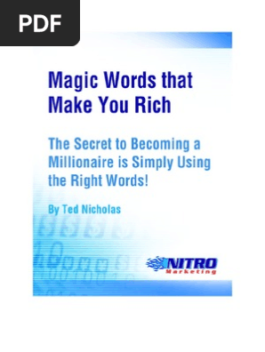 Magic words that make you rich 