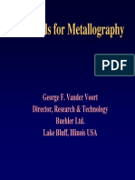 Standards For Metallography