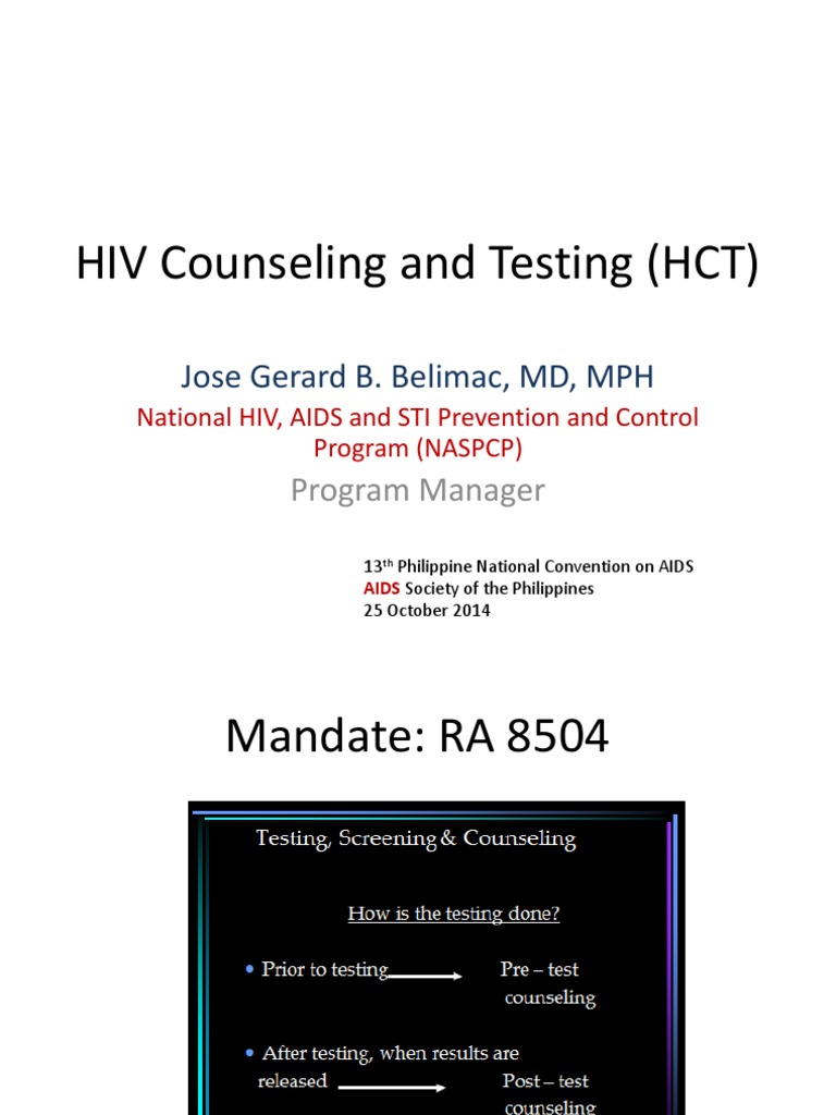 05b HIV Testing and Counseling (National) | PDF | Management Of Hiv ...