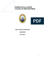 Universiti Kuala Lumpur Royal College of Medicine Perak: Year 3 Module Handbook (Medicine) 2014-2015