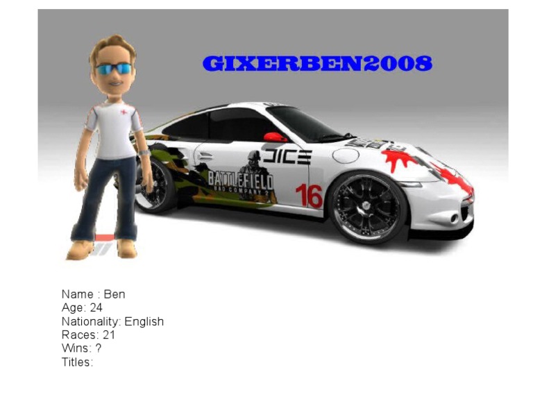 Ben's Racing Profile: Age 24, English | PDF