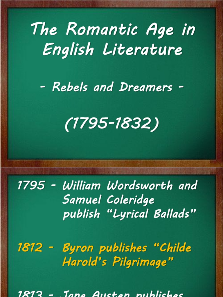 The Romantic Age in English Literature | PDF | William Wordsworth ...