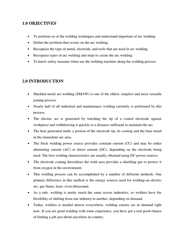 Objectives of Welding | PDF | Welding | Construction