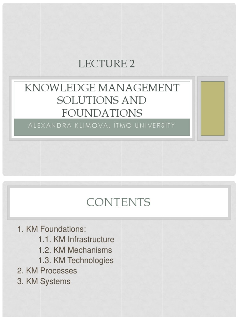 Knowledge Management Solutions Overview | PDF | Knowledge Management ...