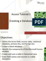 Access Tutorial 1 Creating A Database: First Course