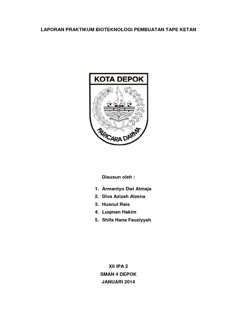 Laporan Praktikum Bioteknologi Pembuatan Tape Terbaru