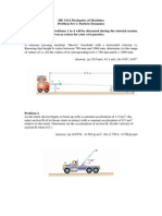 Problem Sets For MECHANICS OF MACHINES