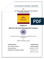 Summer Training Project Report: Birla Sun Life Asset Management Company