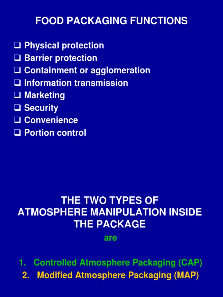 Controlled and Modified Atmosphere Packaging 1 Carbon Dioxide Gases