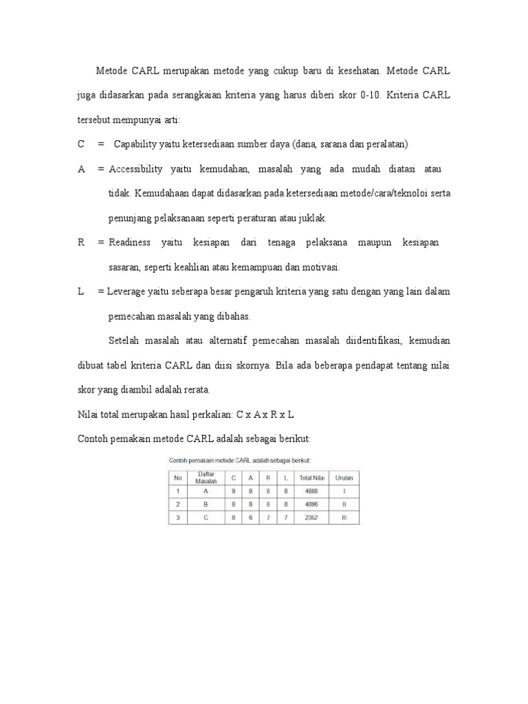 Metode Carl | PDF | Karier & Perkembangan