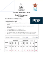 English Second Term 2013 Grade 5