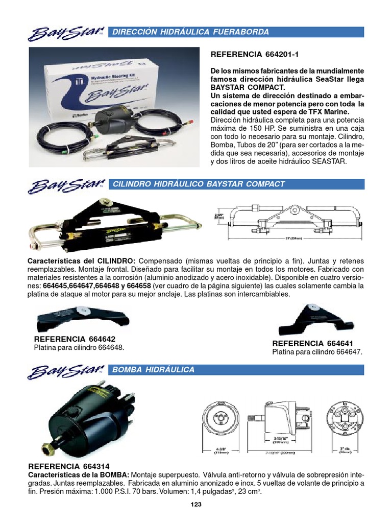 Sistema Hidráulico BayStar Compact | PDF | Bomba | Aluminio
