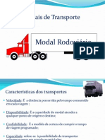 Modais de Transporte - Modal Rodoviário