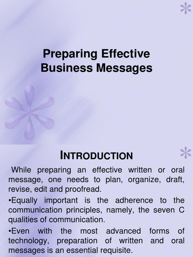 Five Steps for Effective Business Messages | PDF | Career & Growth ...