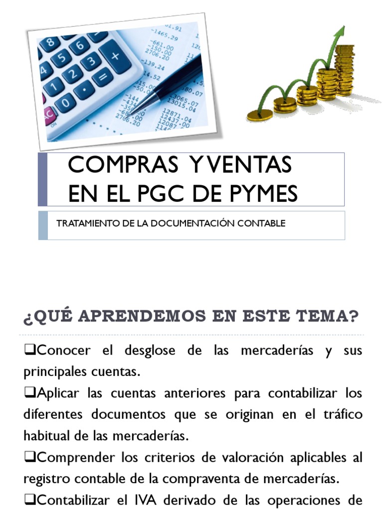 Compras y Ventas en El PGC de Pymes | PDF | Factura | Contabilidad