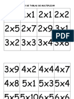 Bingo de Tablas de Multiplicar