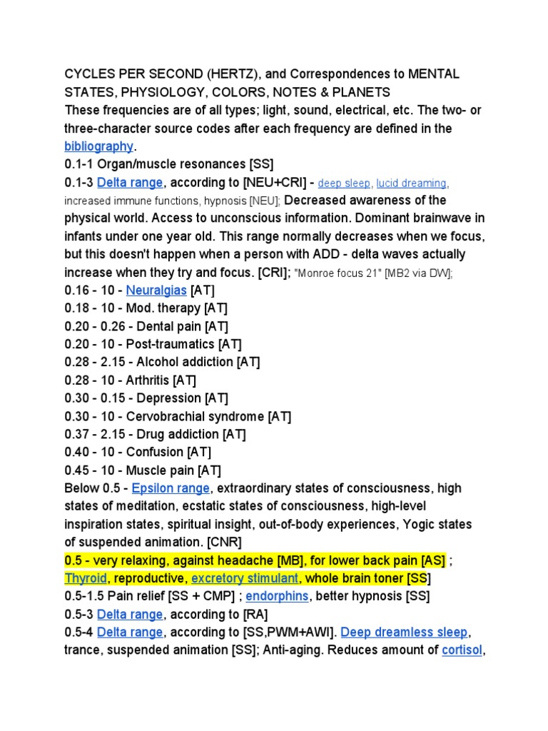 Binaural Frequency List Guide PDF Electroencephalography Sleep